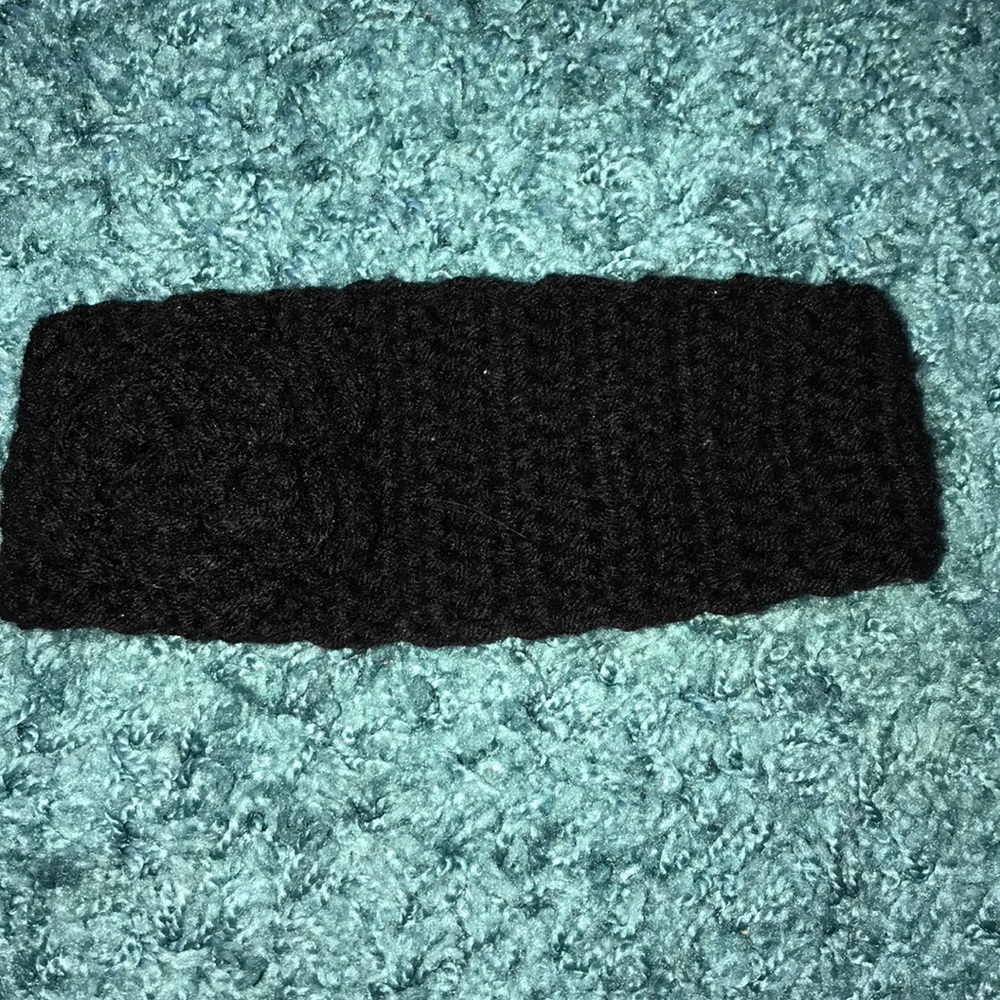 Black with flower head band